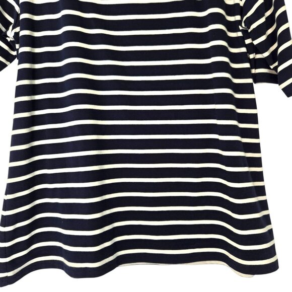 Chaps Womens Navy & White Striped Cotton Top  Square Neck XXL - Picture 6 of 11